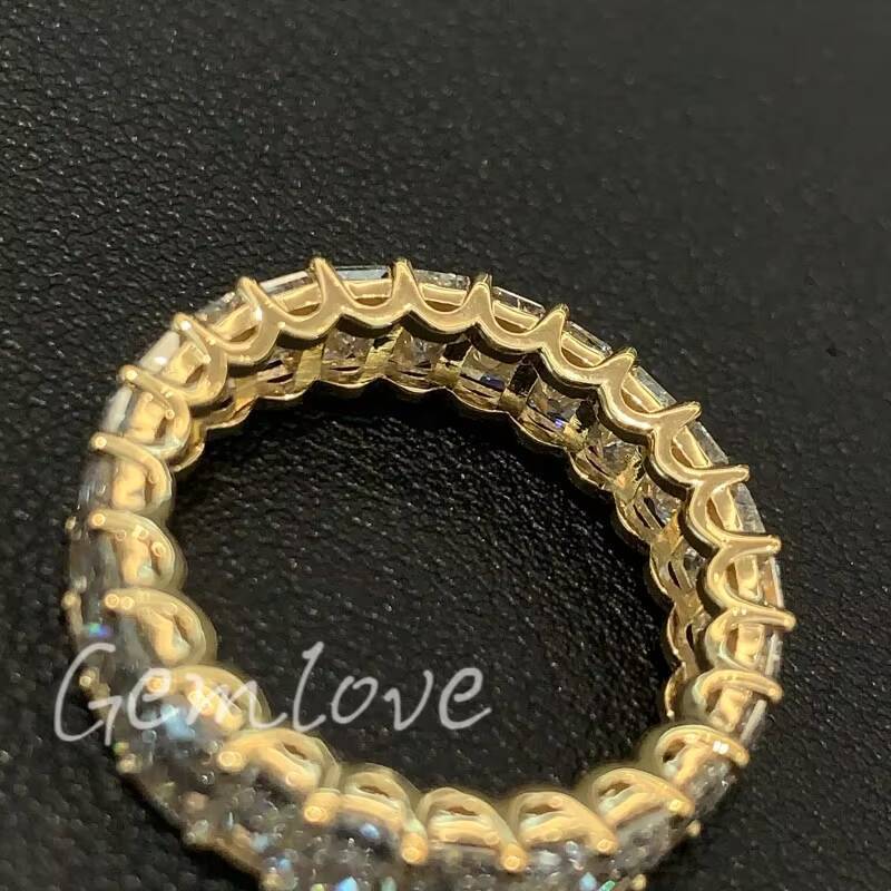 moissanite ring Mens Diamond Engagement Ring 18K Gold Lab Grown VVS Wedding Band Iced Out Hip Hop Jewelry Custom Luxury Ring