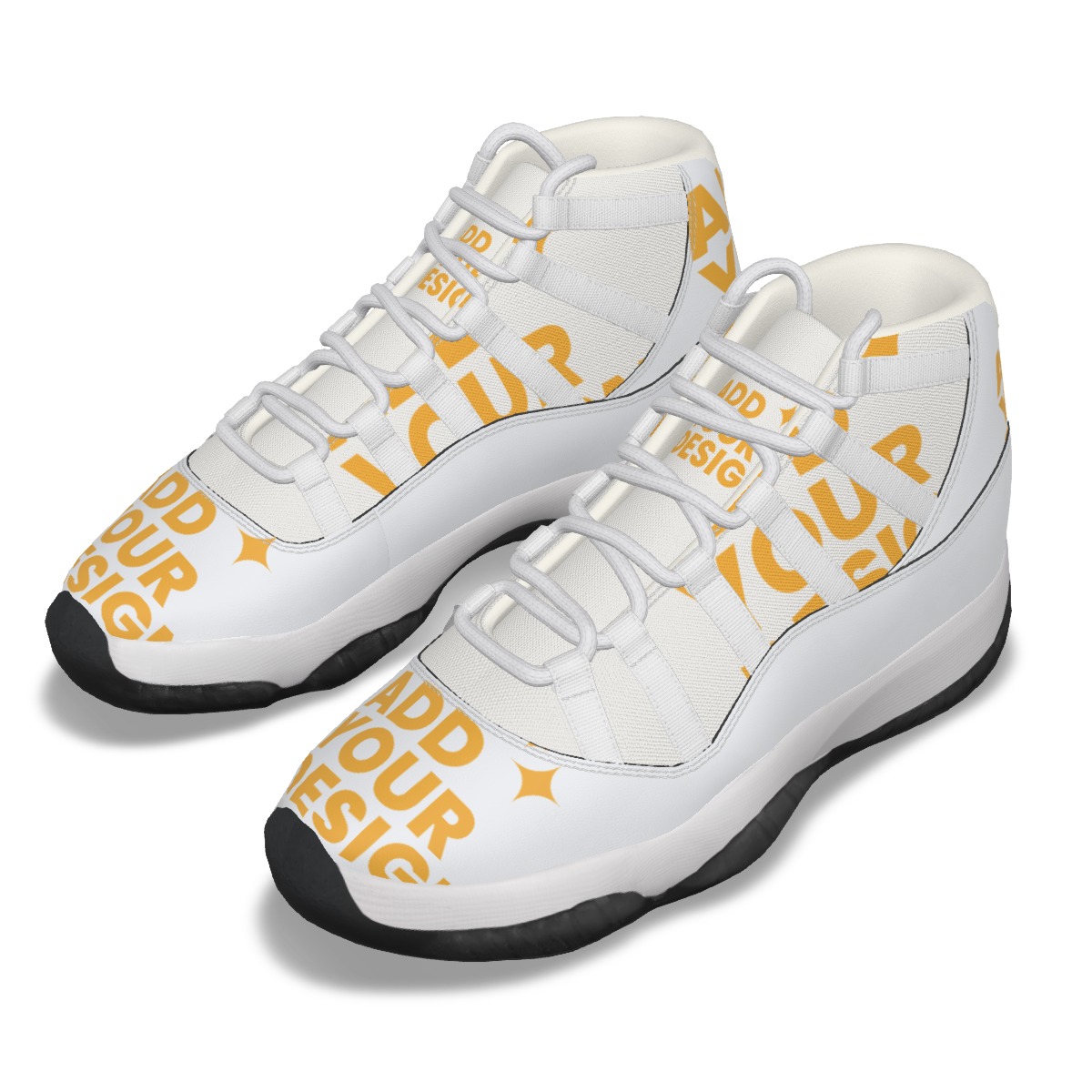 DHgatepod Men's High Top Basketball Shoes | PU & Canvas Upper | Non-Slip Rubber Sole | All Season Sports & Casual Wear