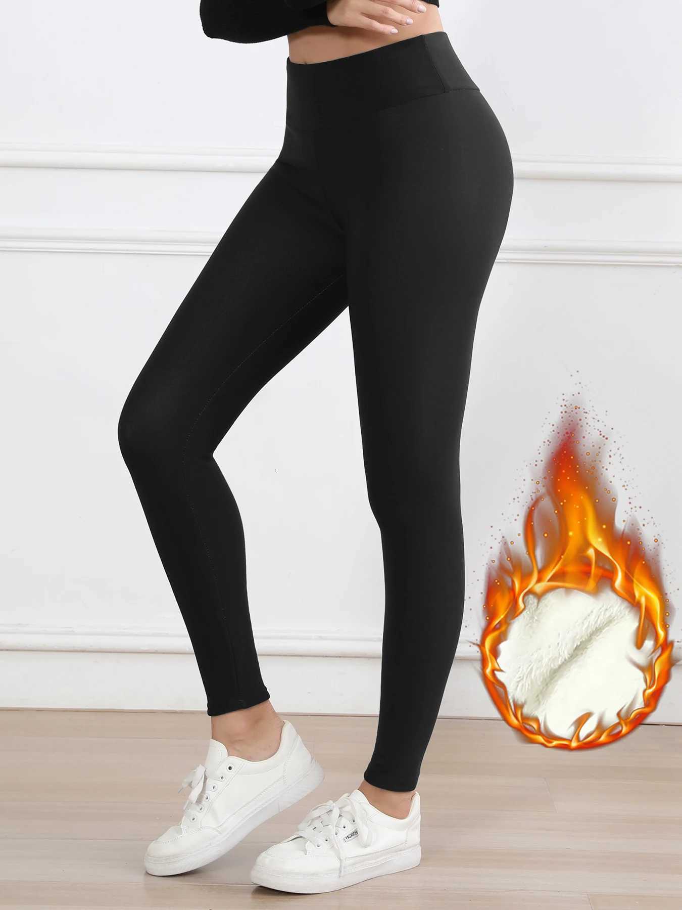 Womens Velvet Fleece Leggings Winter Solid Color Thick Pants Velvet High Waist Thermal Warm Outdoors Casual Classic LeggingsT251016