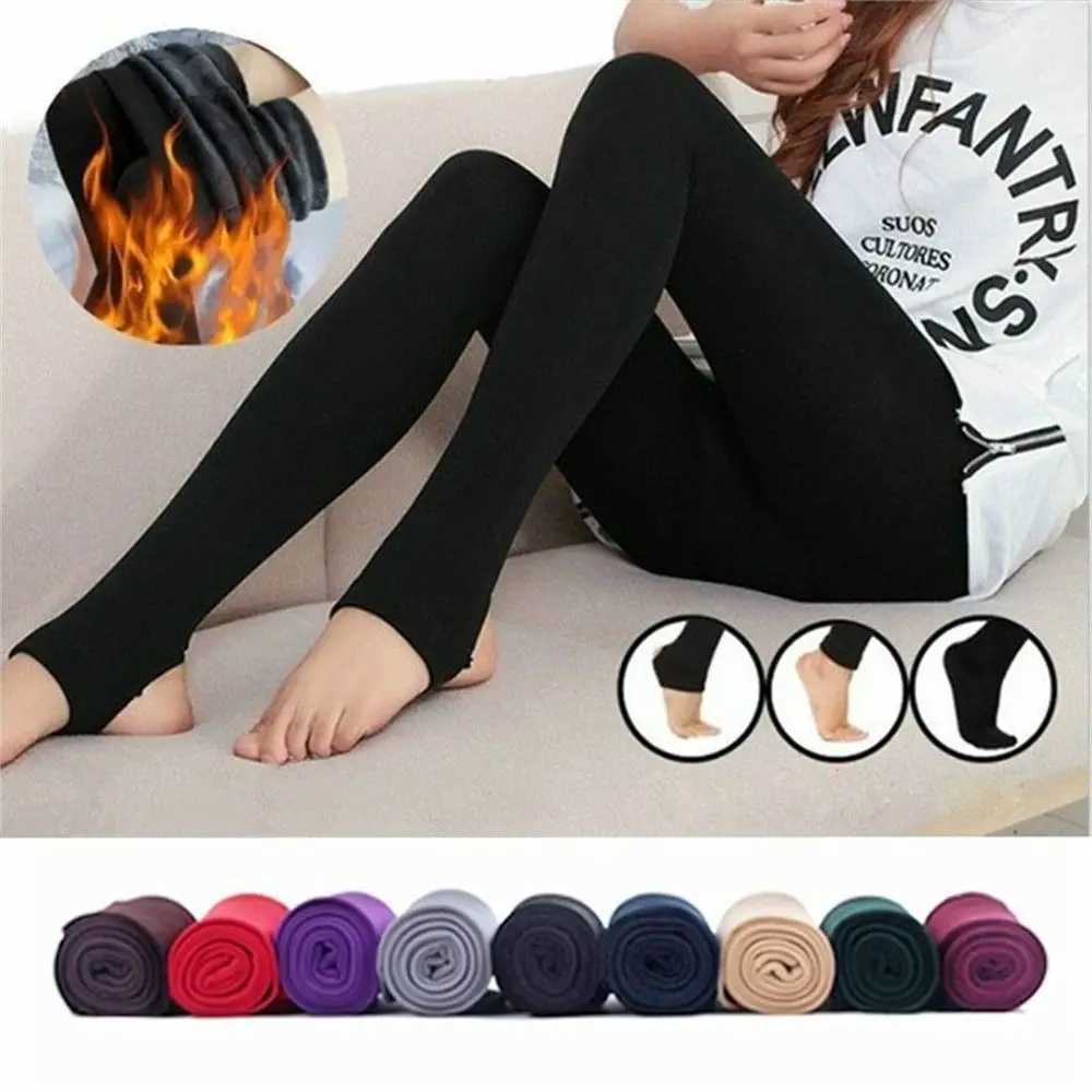 Hot New Womens Clothing Fluff Lined Stretch Pants Thick Pantyhos Slim Leggings Warm TightsT251016