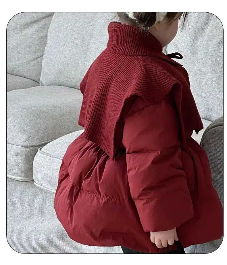 BeigeRed Baby Girls Winter Coats Cotton Padded Thick Warm Jackets Fashion Kids Children Princess Clothes Overcoats CasacoT251016