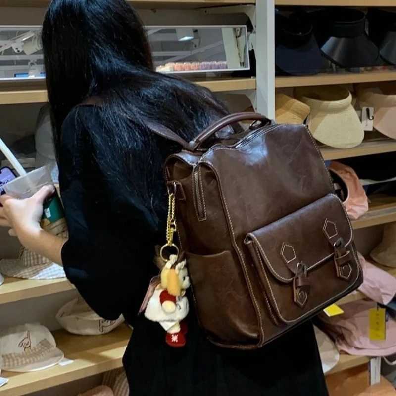 Backpack Women Trendy Retro Simple Versatile Large Capacity Travel Backpack Cute Backpacks School Bags Designer Bag Mochila SacT251016