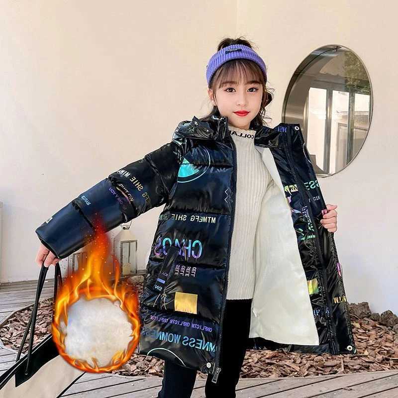 Girls Winter Down Cotton Jacket Childrens Fashion Cotton Outerwear Winter Clothes for Girls 7 9 10 Year Girl Down Parkas CoatsT251016