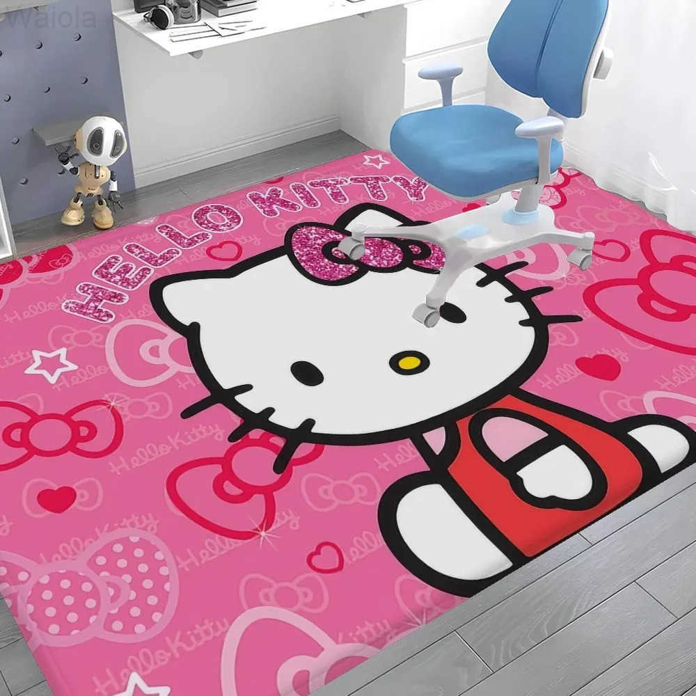 Sanrio Hello Kitty Floor Mat Ins Style Bedroom Floor House Laundry Living Room Rug Antiskid Household Cute Home Decor Carpets L251016