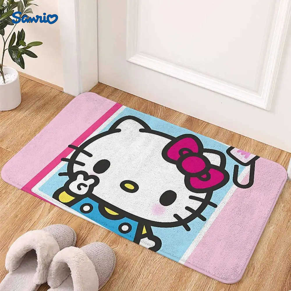 Sanrio Cute Hello KKitty Floor Mat For Living Room Sofa Floor Cushions Modern Soft Fluffy Home Rug For Childrens Bedroom Play Carpet L251016