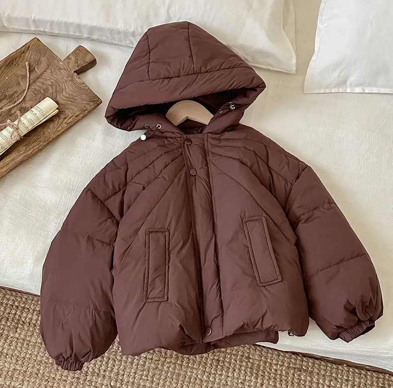 Parkas 2025 Korean Kids Down Jacket Chic Winter Puffer Coat with White Duck Feather Warm Outerwear for 48Y Toddlers ChildrenT251016