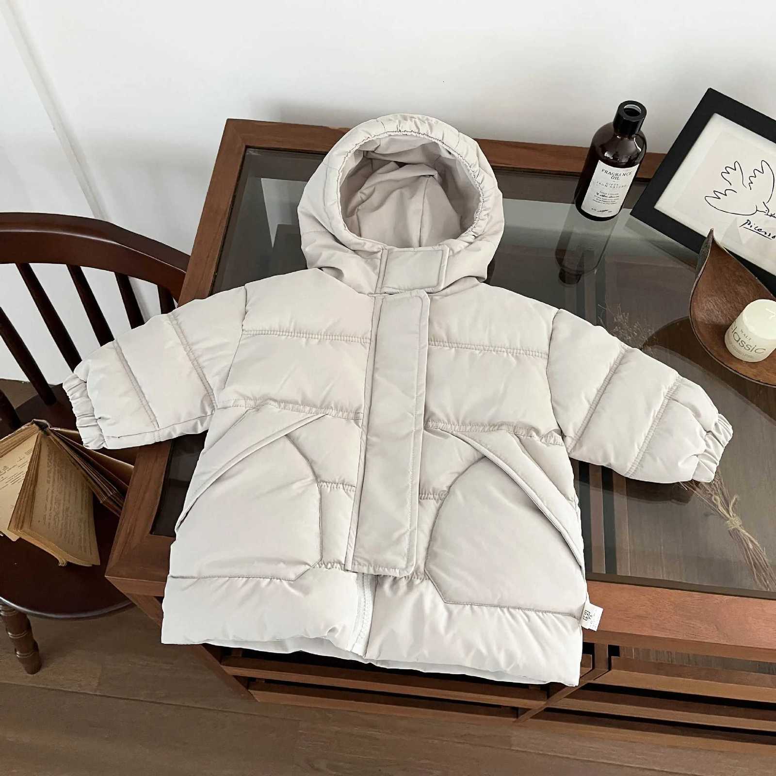 2025 Childrens Winter Cotton Jacket Warm Hooded Coat Boys And Girls Old Thick Fashion Childrens ClothingT251016