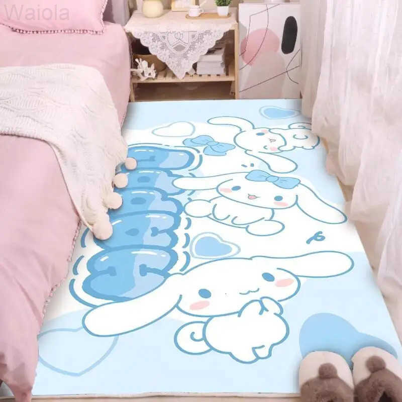 Sanrio Hot Hello Kitty Carpet Doormat Foot Mat 9060Cm Kitchen Living Room Bedroom Decoration Household Kawaii Cartoon Anime New L251016