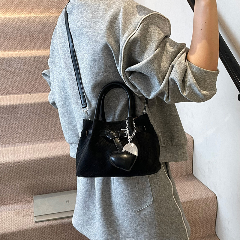 Luxury Bag 2025 New Fashion Women's Crochet Bag, Versatile Bohemian Crossbody Bucket Purse, Trendy Small Shoulder Tote