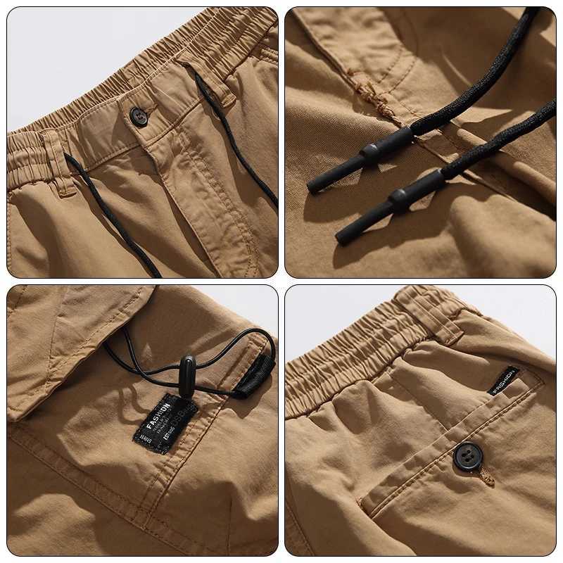 IPPOLICH Military Cargo Pants for Men Spring Street Fashion Big Pocket Breathable Cargo Pants Men Cotton Streetwear Cargo Pants J251203