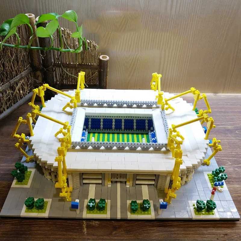 Barcelona Soccer Stadium Micro Blocks Building Sets Mini Bricks Architecture Building Block Toys for Adults Football Field Gift L251016