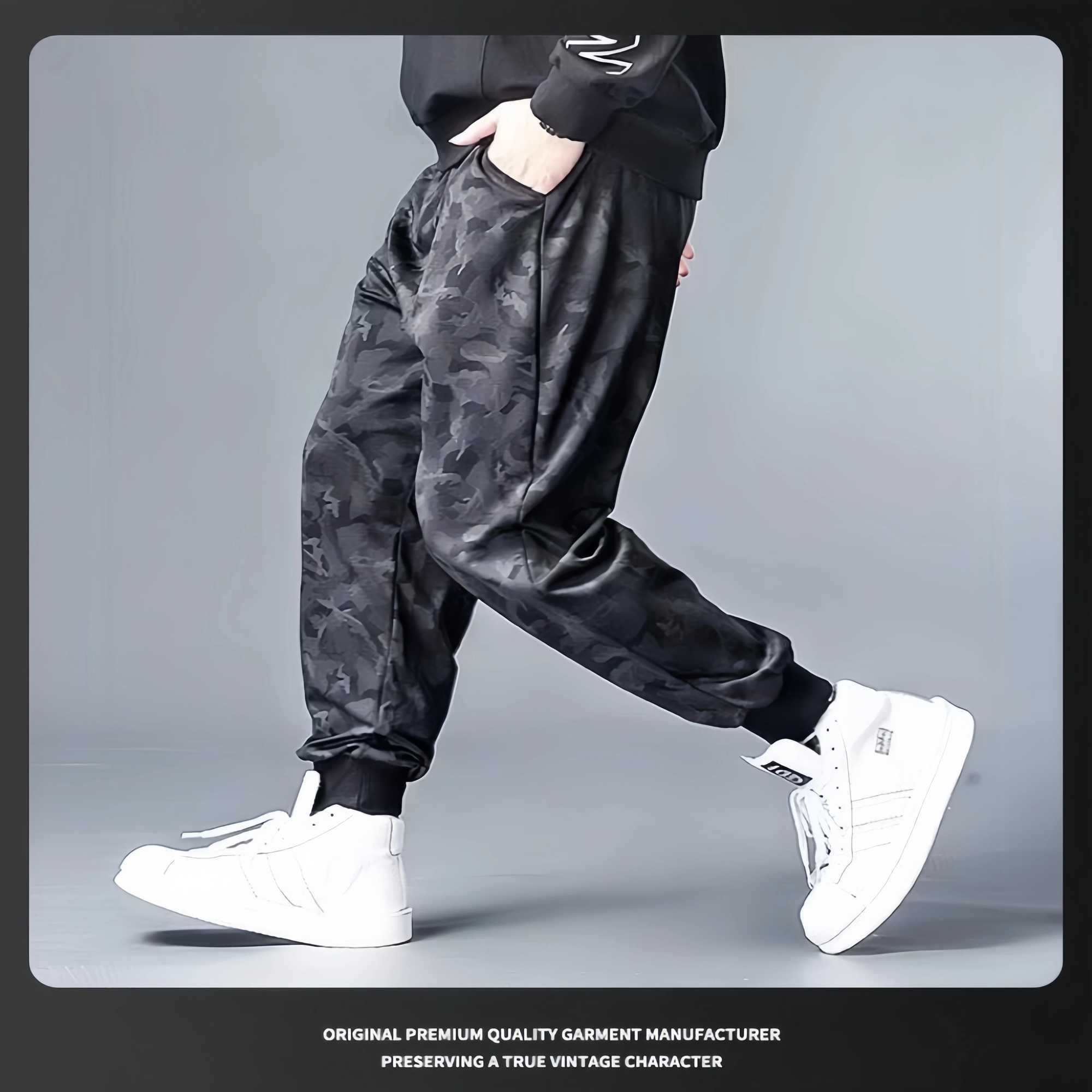Summer Camouflage Mens Loosefit Harajuku Pants Breathable Straightleg Casual Sports Trousers For Work J251203