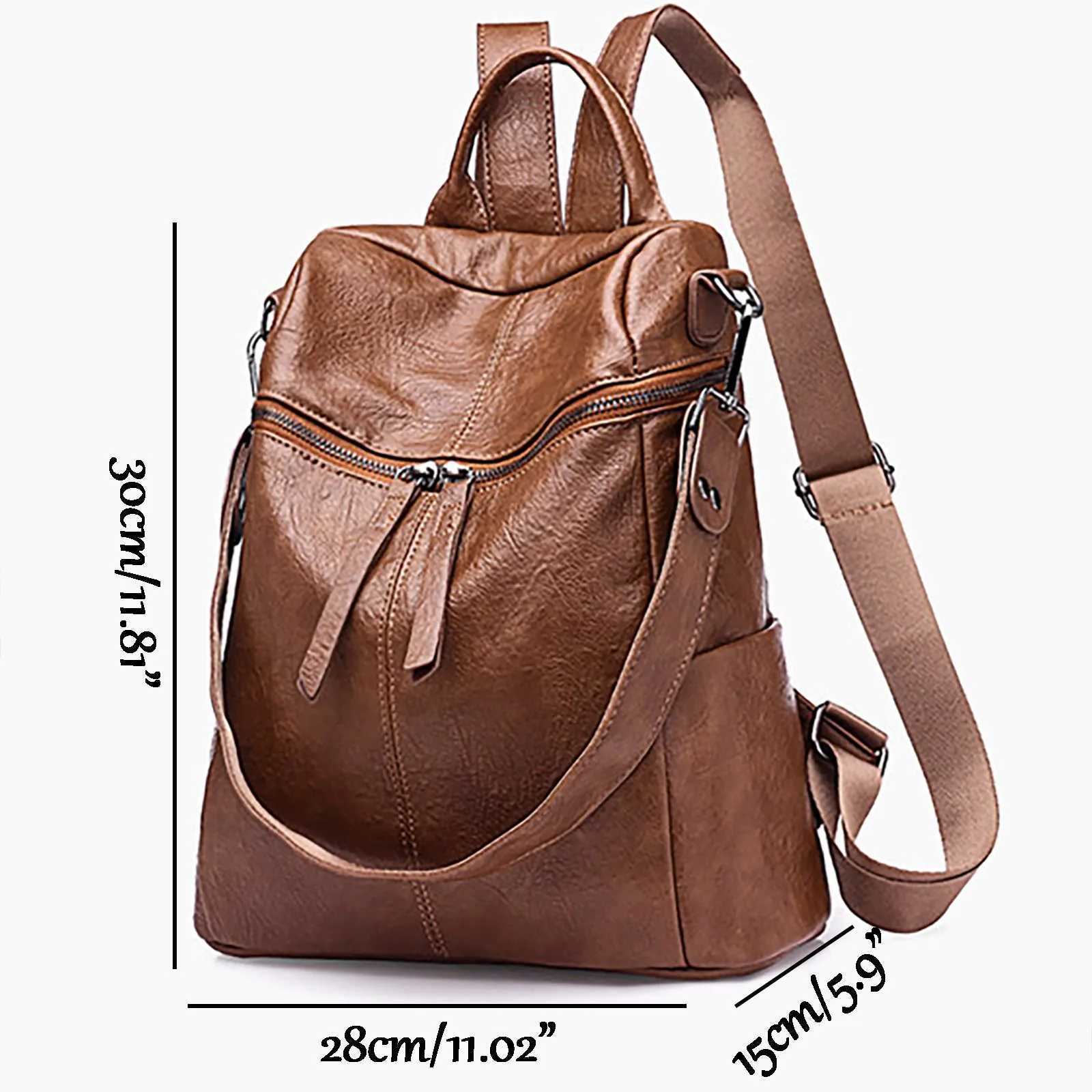 Unisex Leather duffle bags Soft Face Fashion Retro College Style Backpack School supplies back to school mochilas de hombreT251016