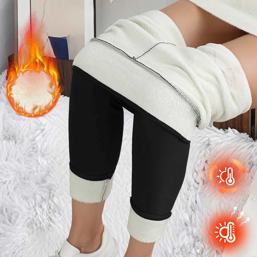 Velvet Women Leggings Autumn Winter Warm Fleece Tights High Waist Thicken Prevent Cold Legging Elastic Slim Solid Color TightT251016