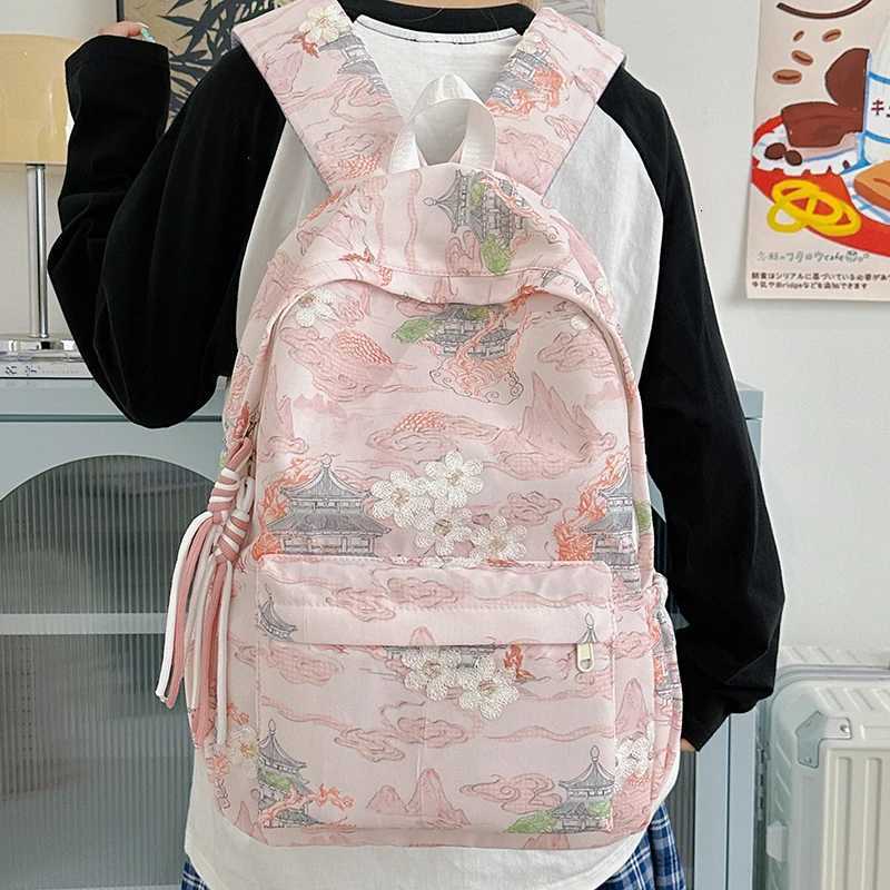 Zipper Sewing Thread Solid Color Nylon Backpacks New High Capacity Commute School Bags 2025 Hot Sale Sweet Bags for WomenT251016