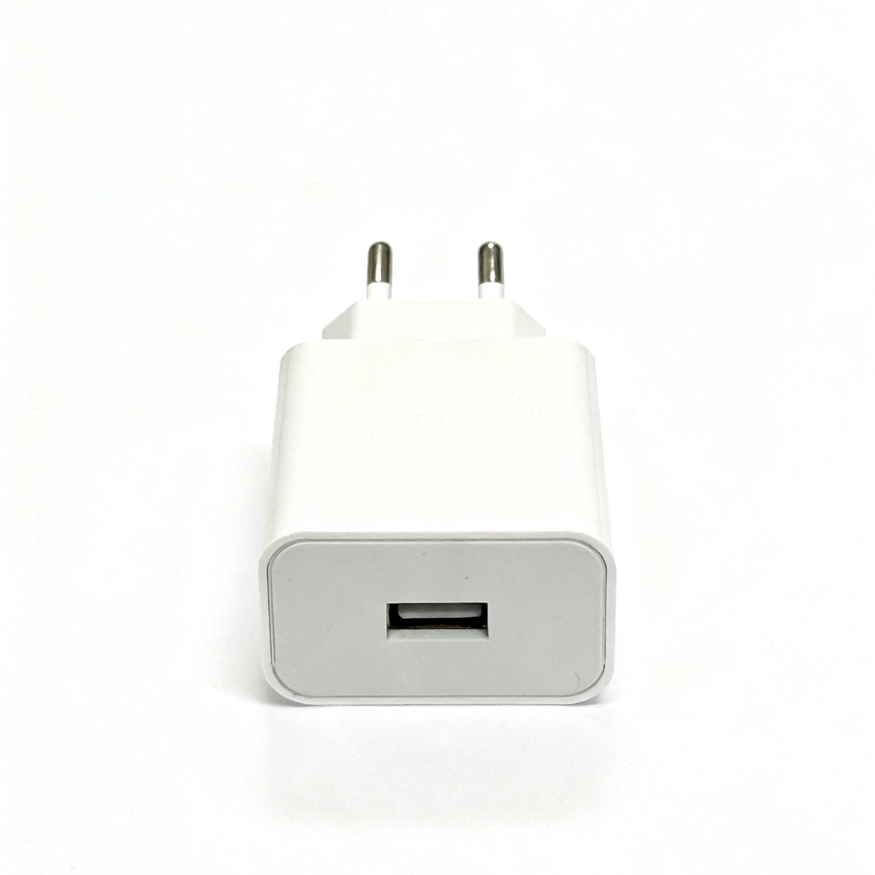 White EU - Standard USB Wall Charger Plug, Compact and Efficient Power Adapter for Mobile Devices