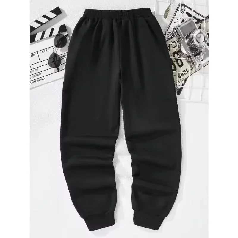 Mens Trendy printing Sweatpants Loose Fit Jogging Trousers AutumnWinter Solid Color Loose Trousers Streetwear Fitness Pants J251203