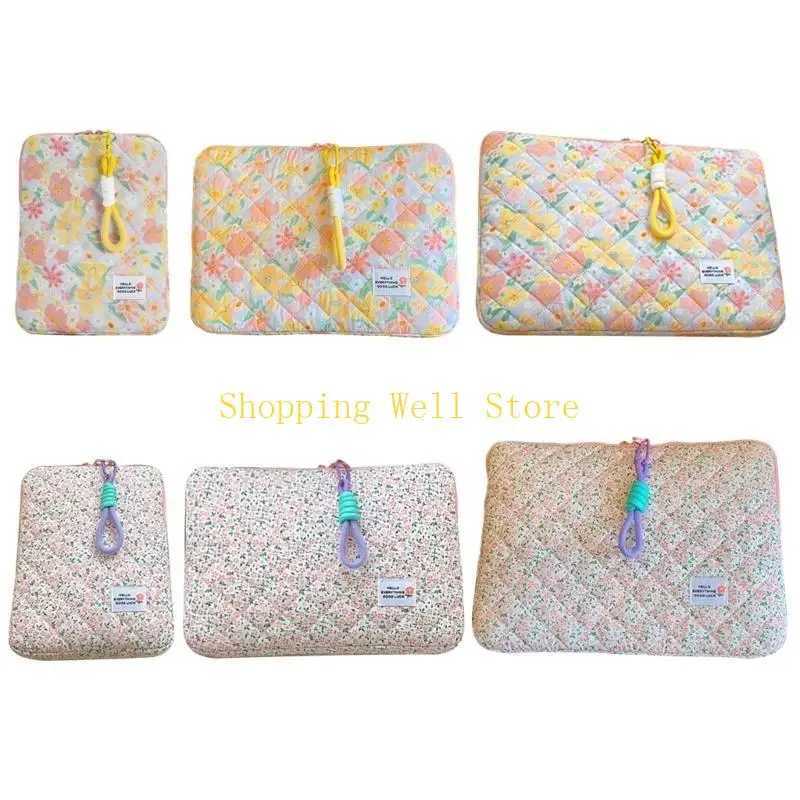 KX4B Floral Laptop Sleeve Computer Bag 111415 Computer Practical Notebook Bag Flower Pattern Laptop SleeveW251015