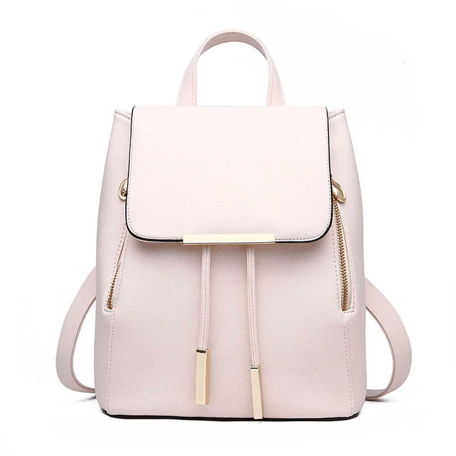 Women Backpack High Quality PU Leather Mochila Escolar School Bags for Teenagers Girls Leisure Backpacks Candy ColorT251016