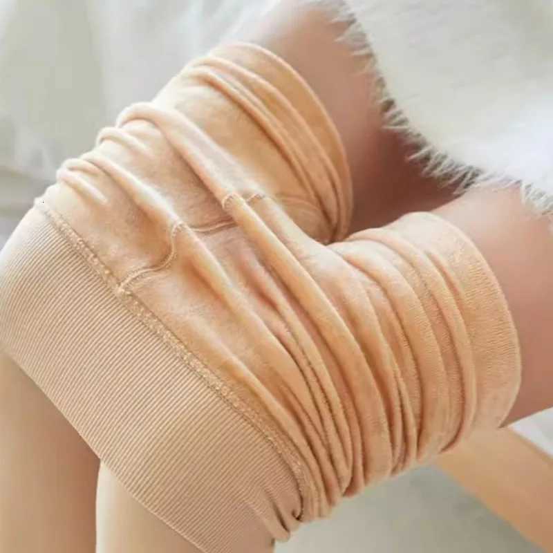 Plush Lined Leggings Women Thick Soft Velvet Warm Pantyhose Girls Elastic Thermal Pants Multicolor Outdoor High Waist TightsT251016