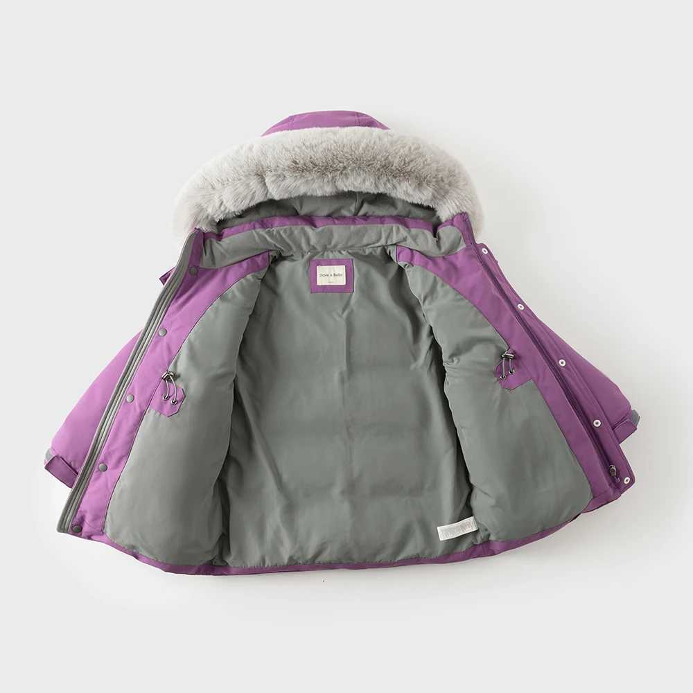 Dave Bella Girls Thicken Down Parka Hooded Jacket Children Winter Warm Down Coats Windproof Outwear Clothes DKH19334AT251016