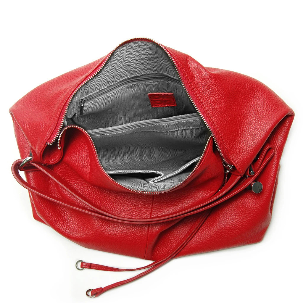 Zency 100 Genuine Leather Women Hobo Bag White Lady Tassel Shoulder Bags Classic Red Handbag Crossbody Purse Trendy 251014