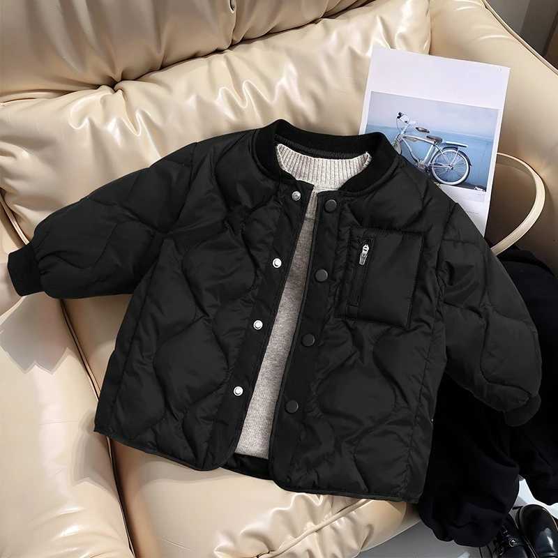 2025 New Childrens Jacket Stylish Color Blocked Warm Cotton Jacket Winter Baby Toddler Boys Girls Inner Top Chic Outerwear CoatT251016