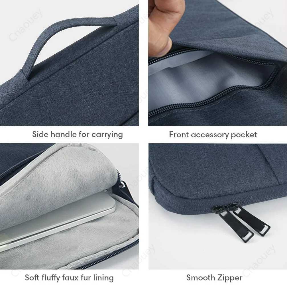 133Laptop Sleeve Case for MacBook M2 M1 Air136 Air133 MacBook Pro13 14 15 16 with Handle Pocket Briefcase Waterproof HandBagW251015