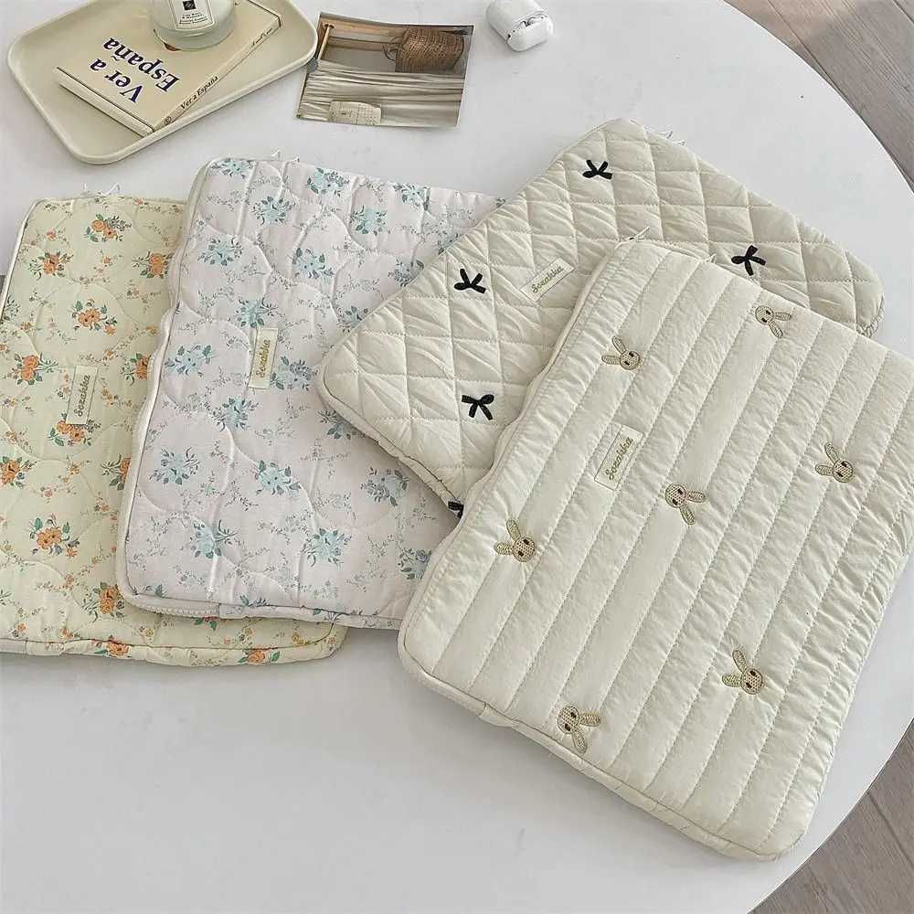 New Rabbit Laptop Sleeve Case Bowknot Broken Flowers Notebook Cover Shockproof Ultra Thin Laptop BagW251015