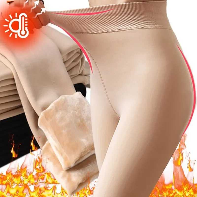 New Women Winter Warm Leggings High Waist Solid Color Velvet Thermal Legging High Elastic Pants Push Up Tight Pantyhose 9 ColorsT251016