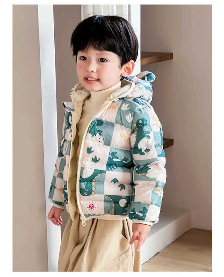 Boys Cotton Clothes 2025 Autumn and Winter New Childrens Clothes Boys Baby Fashion Thick Cotton Cartoon Down Cotton ClothesT251016