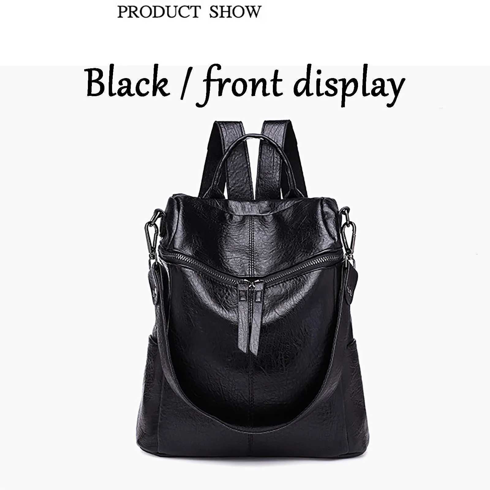 Unisex Leather duffle bags Soft Face Fashion Retro College Style Backpack School supplies back to school mochilas de hombreT251016