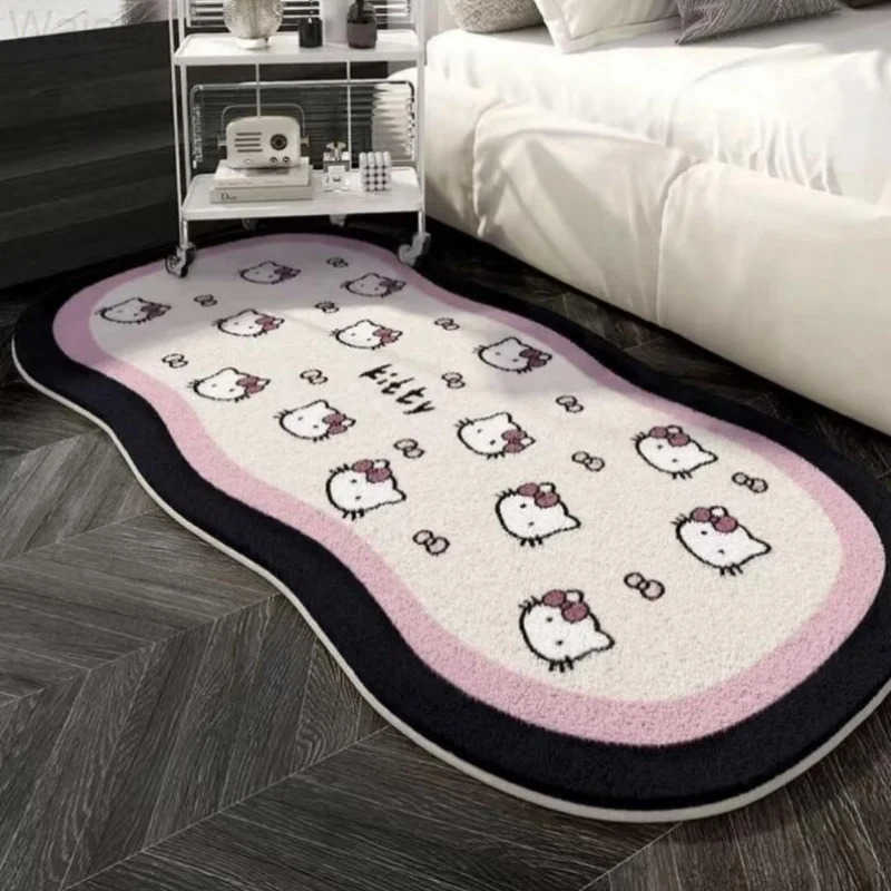 Sanrio Hot Hello Kitty Carpet Foot Mat Bedroom Floor Mat 12040Cm Room Bedroom Living Room Decoration Household Kawaii Cartoon L251016