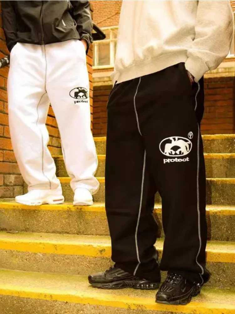 HOUZHOU Y2k Embroidery Cargo Sweatpants Women Hip Hop Streetwear Black Gray Joggers Oversize Casual Trousers Work Pants Harajuku J251203