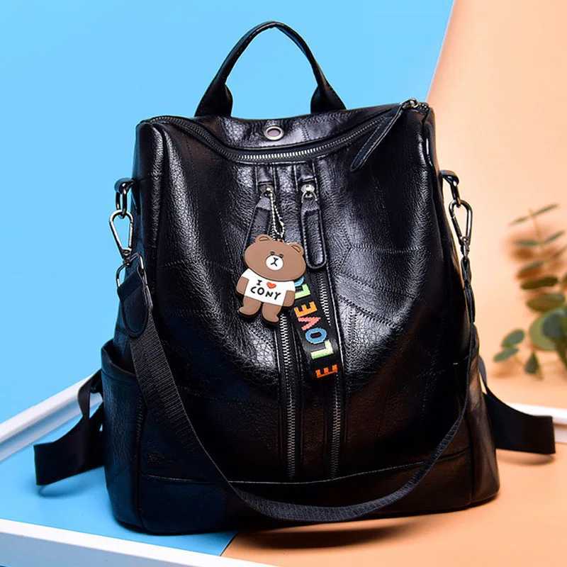 Women Backpack Female High Quality Soft Leather Book School Bags For Teenage Girls Sac A Dos Travel Back pack Rucksacks MochilasT251016