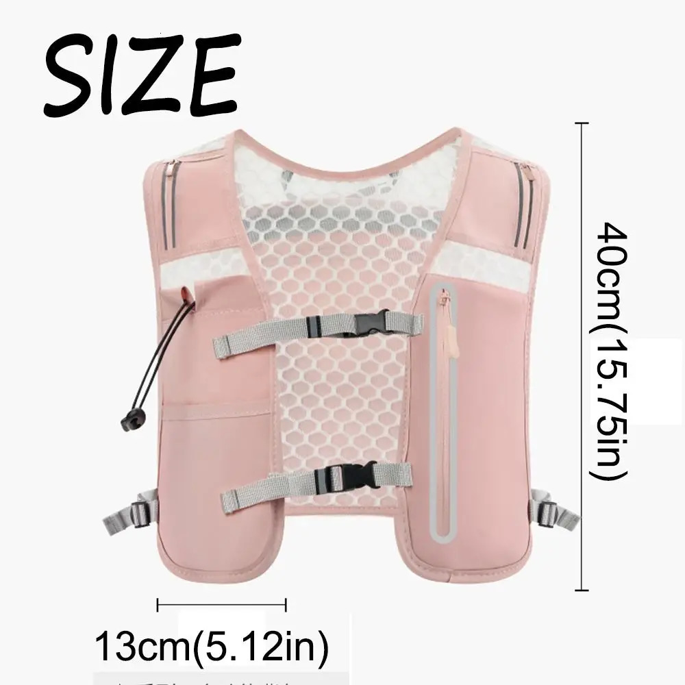 Reflective Running Vest Pack 4L Waterproof Running Hydration Vest Nylon Breathable Water Bottle Storage Vest 251016