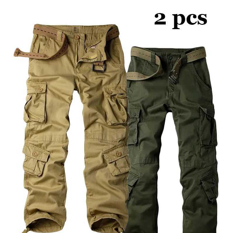 MultiPocket Work Pants Men Midweight Field Training Trousers Autumn 12Pcs Casual Cargo Pants Outdoor Tactical Hiking Trousers J251203