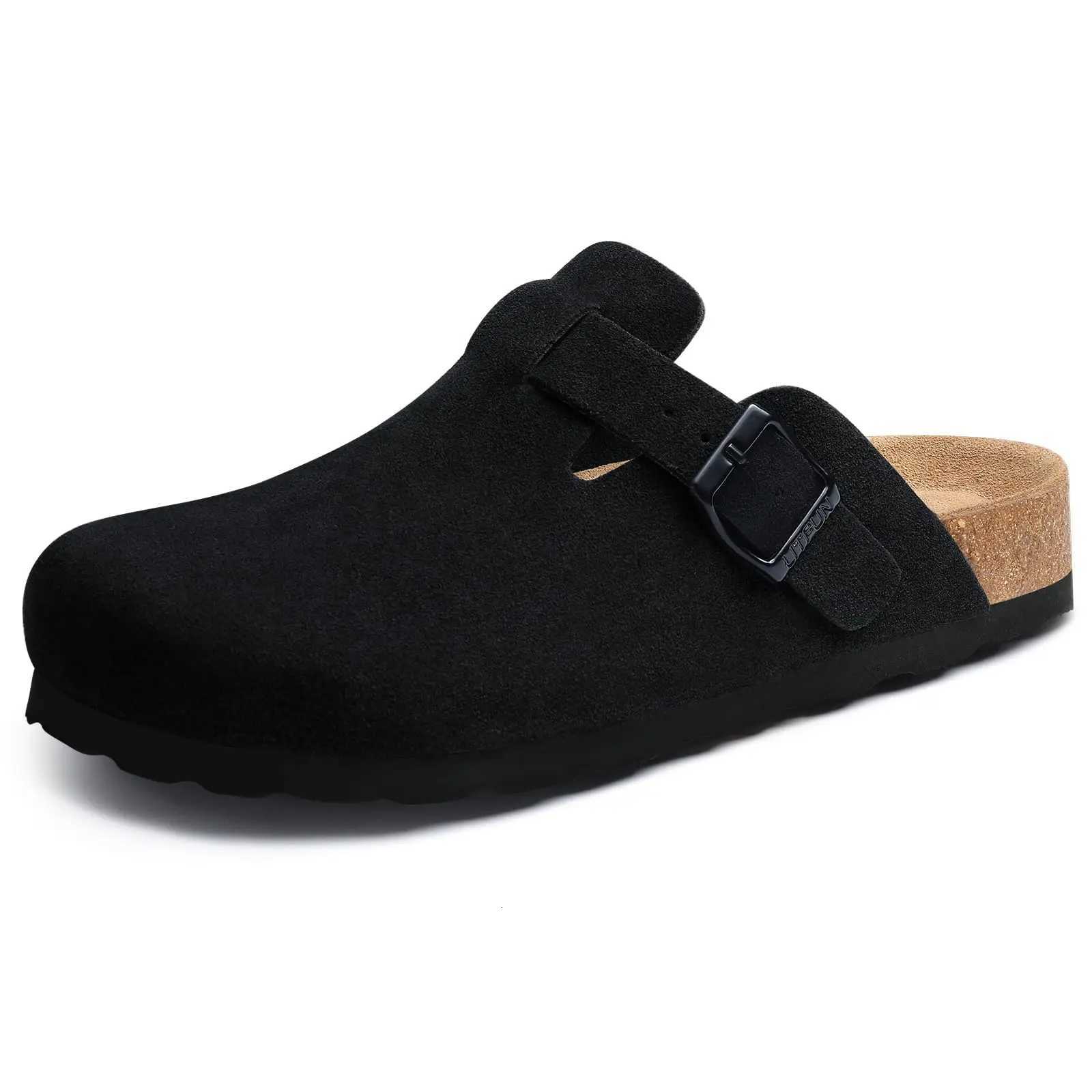Cretsar Womens Suede s Fi Leather Mules Cork Footbed Sandals Potato Shoes New Men Lady Slippers with Arch SupportXJ251016