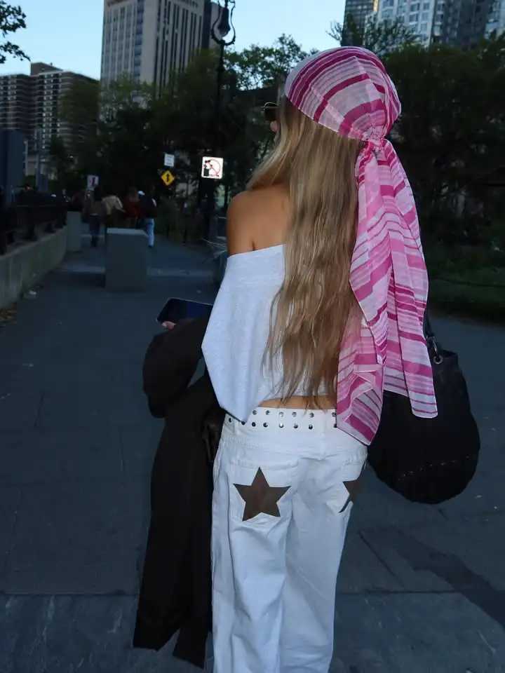 American ONE DILEMMA Jeans Y2K Womens Goic Five Pointed Star Sequined Rivet Baggy Jeans Fashion Casual Mid Y2K Slim Trousers W251015