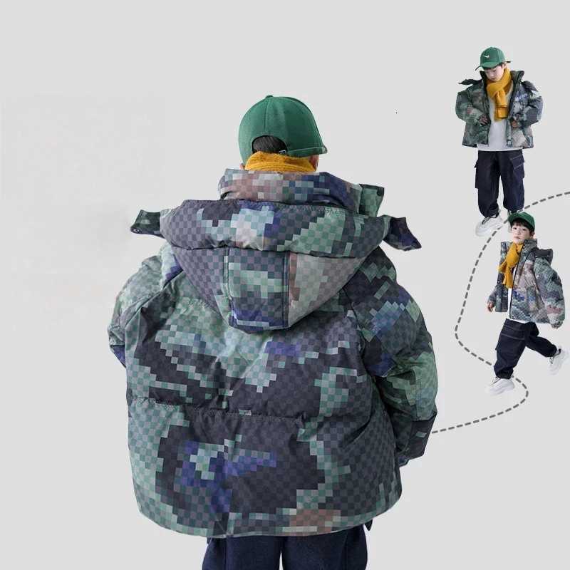 Boys Jacket Autumn Winter Childrens Cotton Coat Fashion Camouflage Jacket Warm Graphene Hooded Boys Clothes RM109T251016