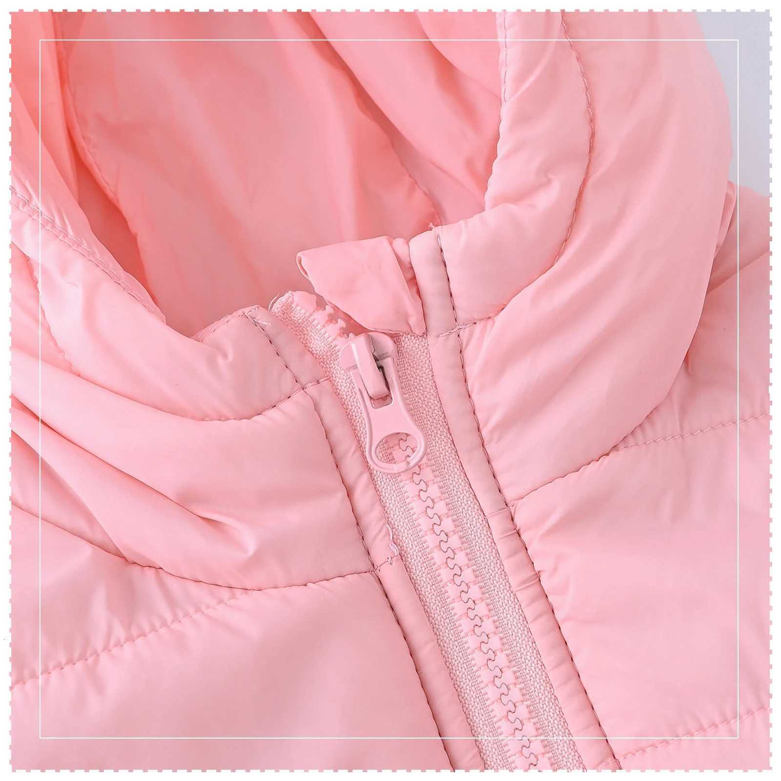 Childrens Boys Down Jacket with HoodWindproof Warm ParkaGirls Padded CoatSolid Color OutwearLightweight Kids Quilted JacketT251016