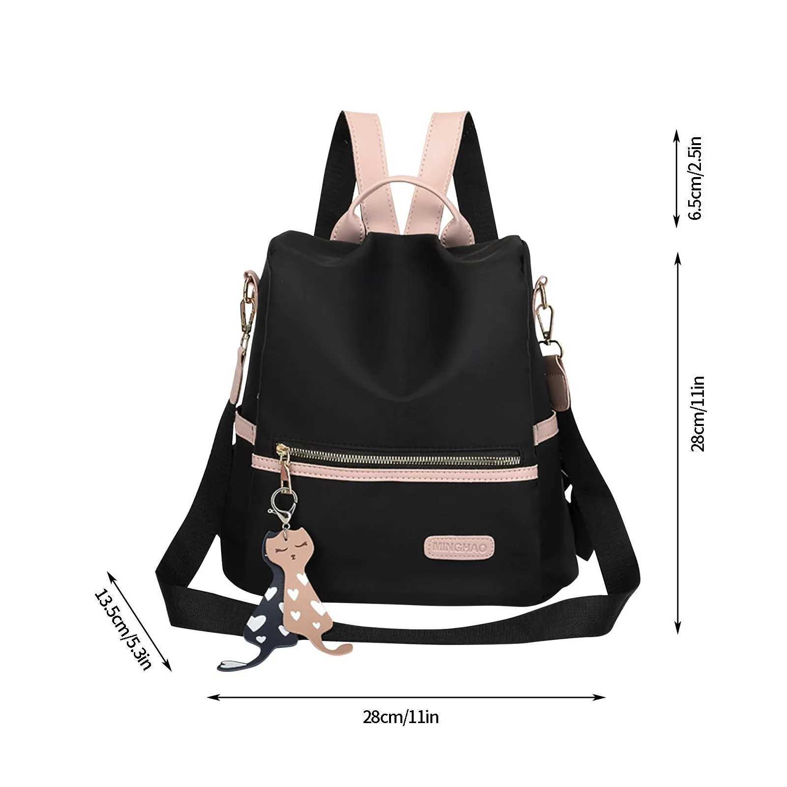 Backpack Women Casual Bag Backpack School Fashion School AntiTheft Waterproof Nylon Multifunctional Large Capacity Shoulder BagT251016