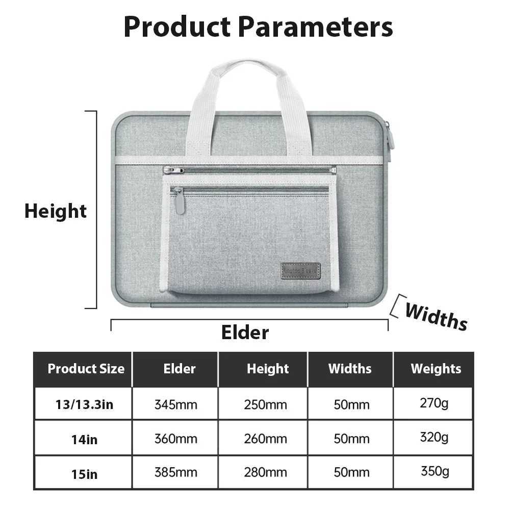Laptop Bag Liner Bag Handbag Suitable for M1 M2 13 14 156 Inch Macbook Air Pro Huawei Asus Dell Waterproof Notebook BriefcaseW251015