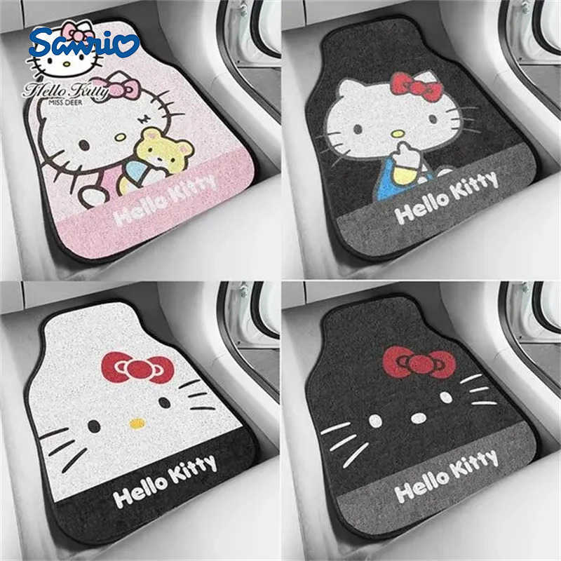 Sanrio Kawaii Hello Kitty Car Mats Cartoon Monolithic Universal Car Carpet Foot Antislip Protection Mat Floor Mat Auto Parts L251016