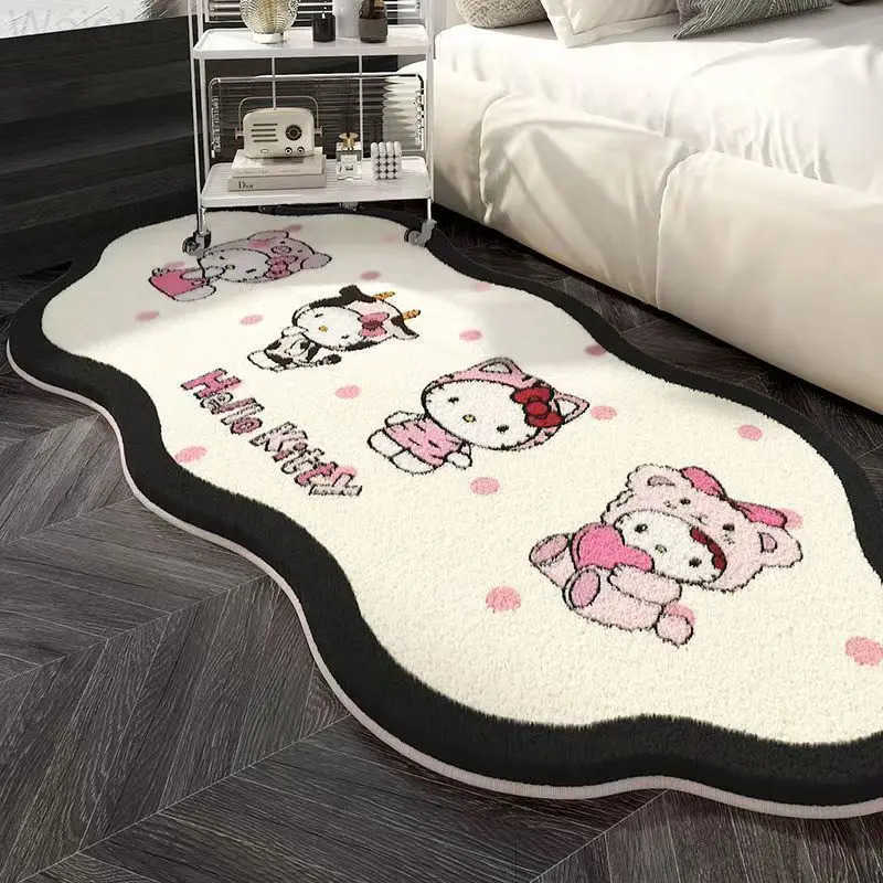Sanrio Hot Hello Kitty Carpet Foot Mat Bedroom Floor Mat 12050Cm Room Bedroom Living Room Decoration Household Kawaii Anime New L2510161
