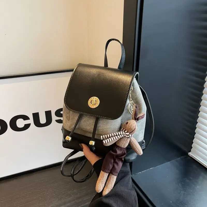 Fashionable Oil Painting Light Shadow Bucket Bag Womens Mini Backpack Single Shoulder Retro Handbag Korean Style Hot Sale Of ThT251016