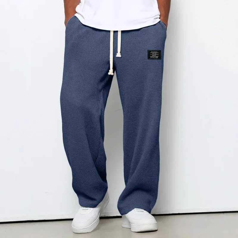 European American Mens Spring and Autumn Trendy Brand Loose Drape Straightleg Sweatpants and Wideleg Sporty Casual Trousers J251203