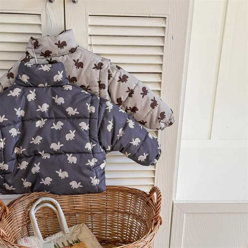 Winter Baby Long Sleeve Zipper Coat Cartoon Print Warm Girls Jacket Boys Thicken Outerwear Children Casual Clothing Kids ClothesT251016