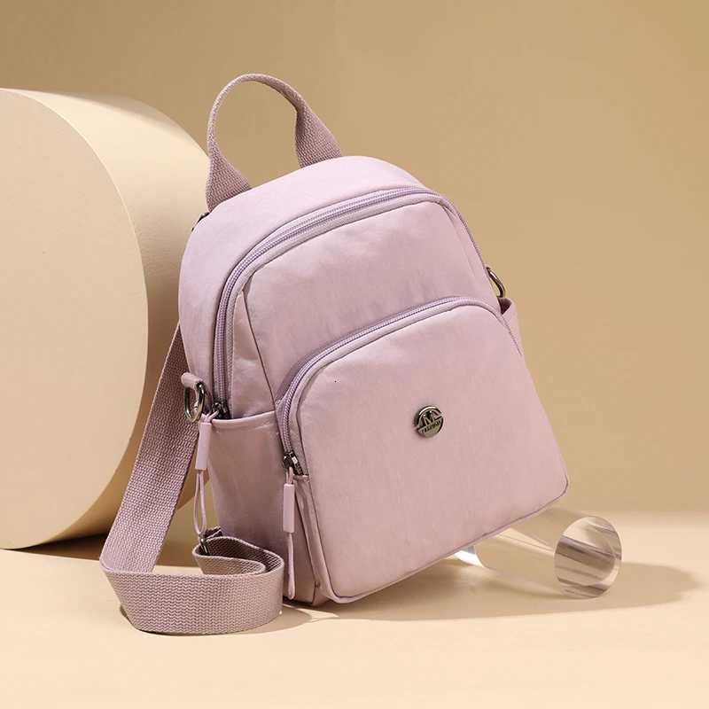 Koreanstyle Largecapacity Nylon Fabric Doubleshoulder Bag for Women Ins Lightweight Casual Commuting Backpack Simple SchooT251016