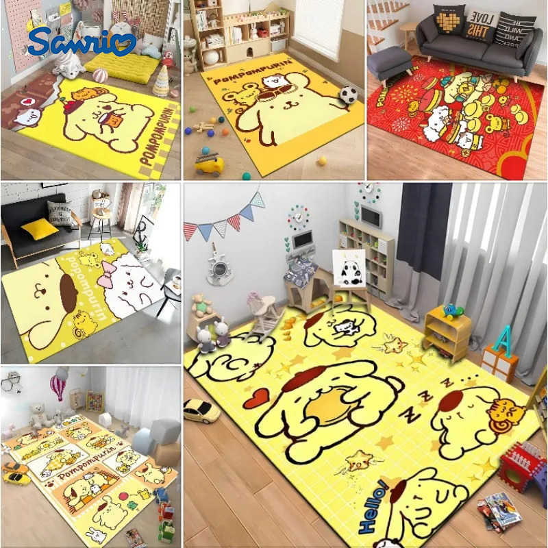 Sanrio Pom Purin Pattern Rug Carpet for Living Room Bathroom Mat Doormat Carpet for Bedroom Home Mandala Rug L251016